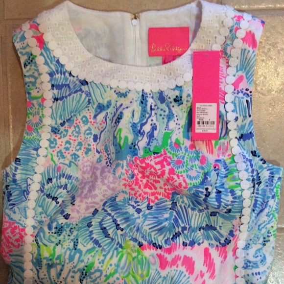 Lilly Pulitzer Mila Shift Dress Sink Or Swim Sz 4 - Picture 7 of 7